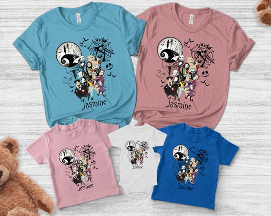 Disney Nightmare Before Christmas Shirt, Jack Skellington Sally Xmas Shirt