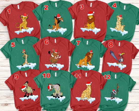 Lion King Christmas Shirt, Lion King Characters Shirt, Disneyland Christmas Shirt