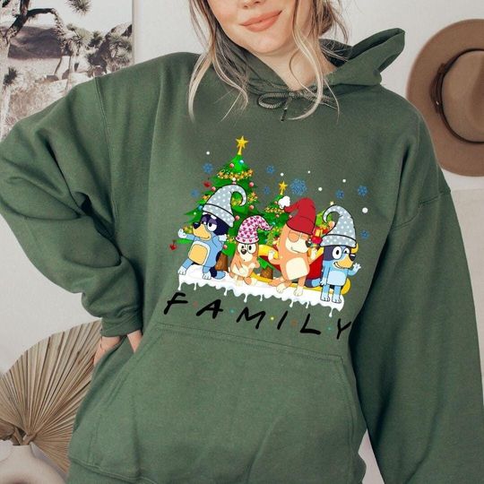 Family BlueyDad Christmas Hoodie, Disneyland Hoodie, Gift for Christmas