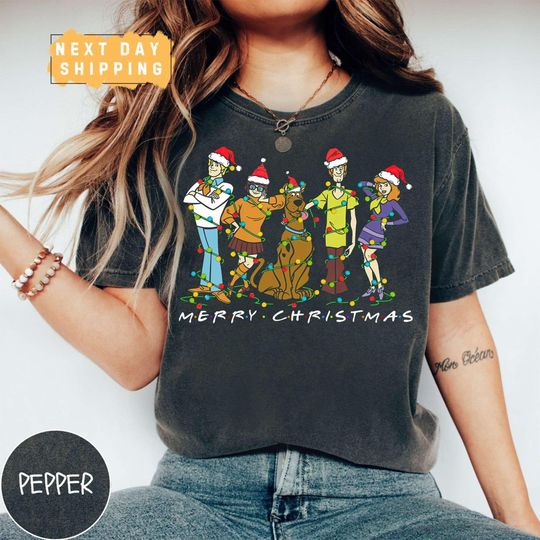 Retro Scooby Doo Christmas Comfort Colors Shirt, Retro Disney Scooby