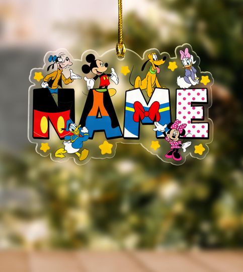 Personalized Mickey and Friends Disney Christmas Ornament, Disney Family Christmas Tree Gifts