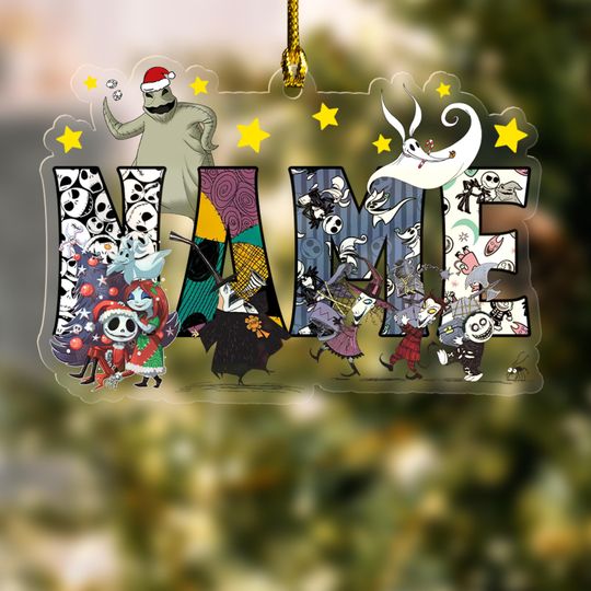 Custom Name Disney The Nightmare Before Christmas Ornament, Jack Sally Ornament