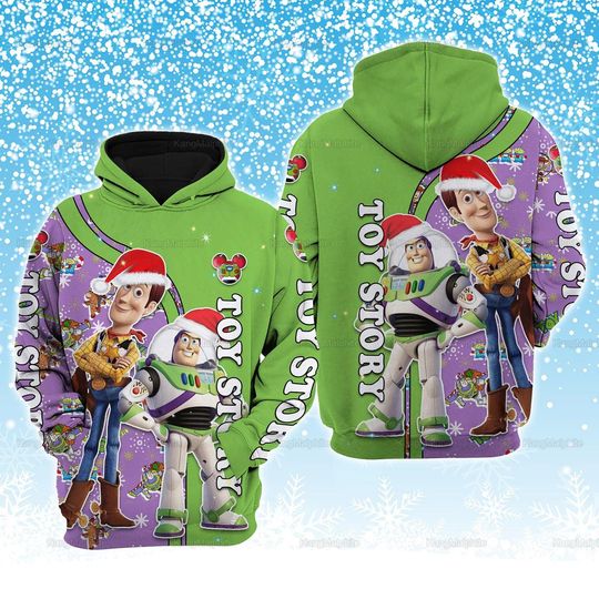 Toy Story Hoodie, Disney Woody Shirt, Buzz Lightyear Hoodie, Christmas Gift, Disney Over Printed Hoodie, Xmas Hoodie