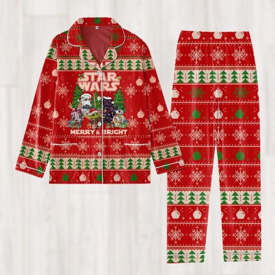 Star Wars Christmas Pajamas, Darth Vader Pajamas Set, Disney Santa Xmas Pajamas