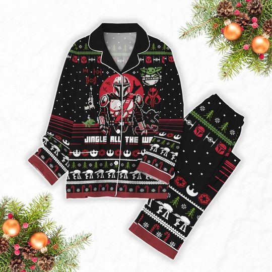Darth Vader Jingle All The War Christmas Pajamas, Disney Star Wars Shirt