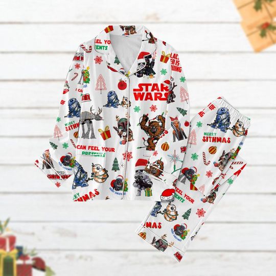 Christmas Star Wars Pajamas Set, Disney Christmas Pajamas