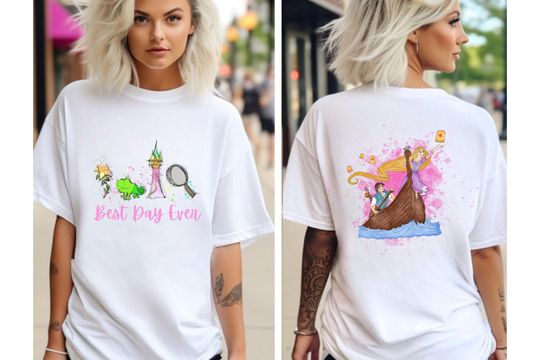 Rapunzel Tangled T-shirt, Rapunzel and Flynn Boat Ride, Bast day Ever Tangled Lanterns Tee, Disney Princess