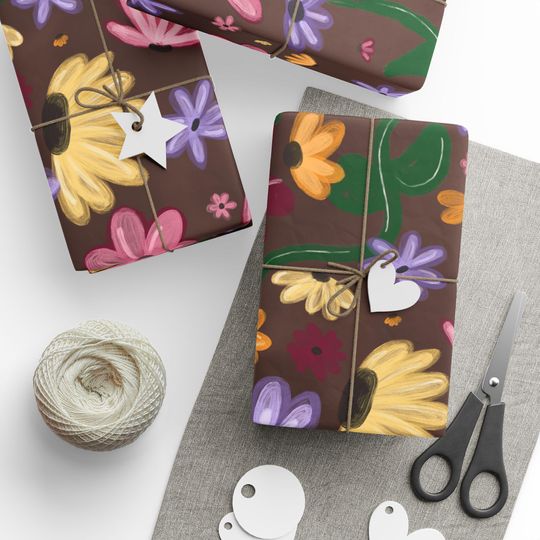 Eras Tour Floral Piano Surprise Song Wrapping Paper