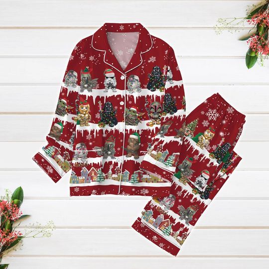 Christmas Pajamas, Star Wars Pajamas Set, Disney Movie Xmas Pajamas