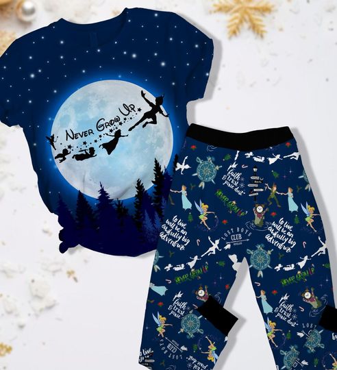Disney Peter Pan Darling Flight Pajama Pants, Magic Kingdom Disneyland Family