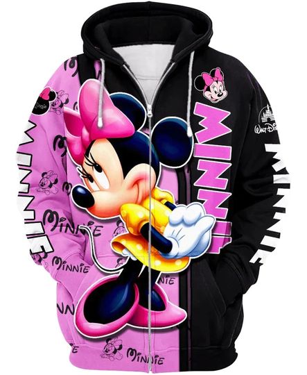 2024 Disney Animation Fashion 3D zip hoodie