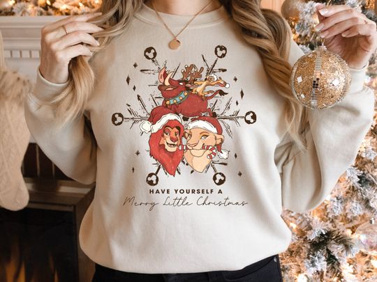 Lion King Christmas Shirt, Disney Simba Nala Xmas, Hakuna Matata Xmas Shirt