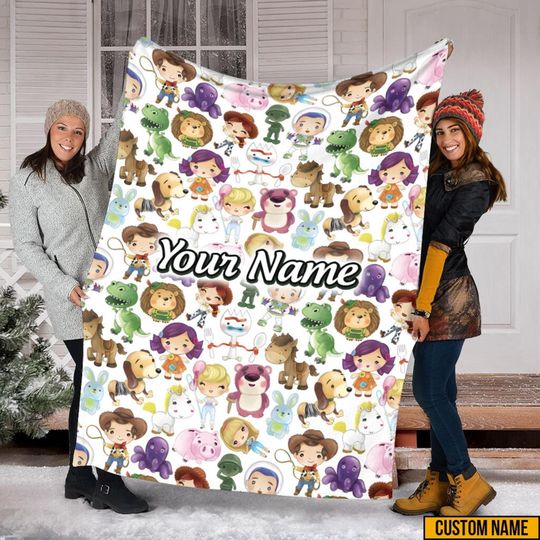 Personalized Disneyland Toy Story Blanket, Woody Buzz Lightyear Fleece Blanket