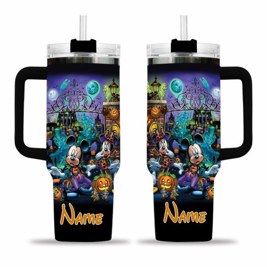 Custom Mickey Haunted Mansion Tumbler 40oz, Stretching Room, Foolish Mortals, Haunted Mansion 1969 Cup, Disneyland Halloween Tumbler
