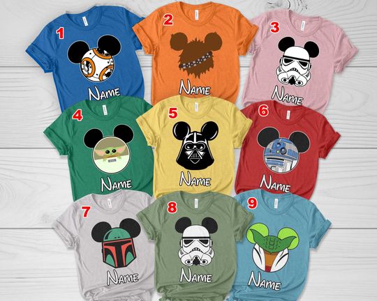 Custom Disney Star Wars Shirts, Star Wars Family Shirts, Disney 2024 Shirt, Disneyworld Shirt