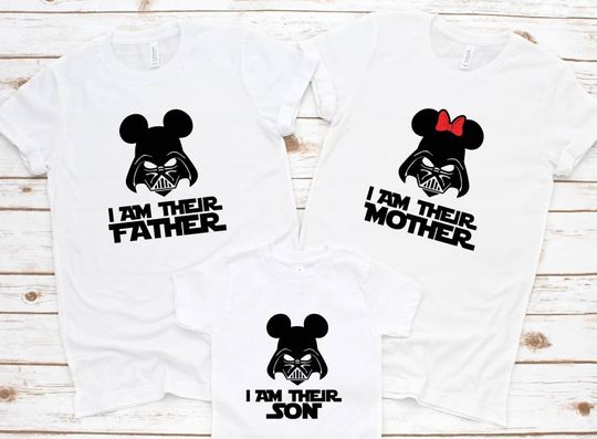 I am Their Father Son, Mother Darth Vader Shirt, Disney Family Matching Shirt, Star Wars Mickey Shirt, Star Wars Lover Tee