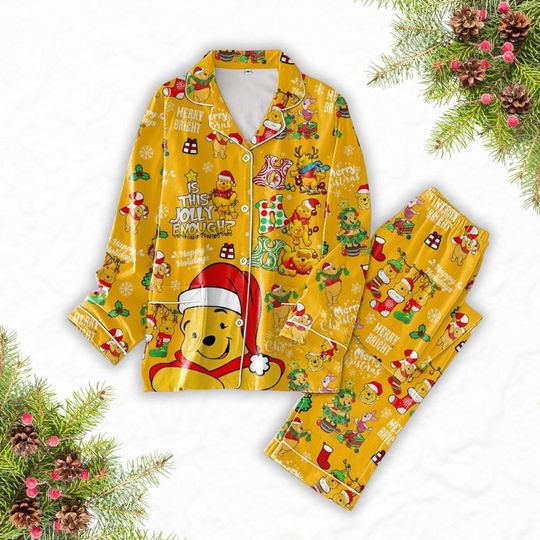 Winnie the Pooh Christmas Pajamas, Disneyland Holiday Pajamas