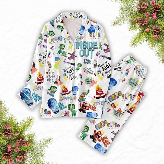 Disney Inside Out 2 Christmas Pajamas, Core Memory Day Shirt, Disneyland Holiday Pajamas