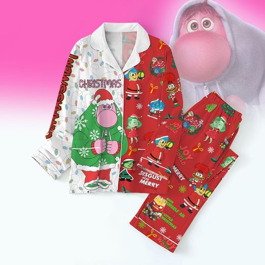 Embarrassment Inside Out Pajamas, Disney Pixar Cartoon Santa Shirt