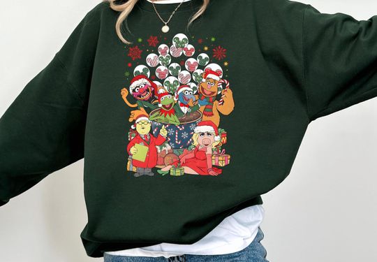 K the frog Miss Piggy Xmas Movie Sweatshirt, Disneyland Family Trip Sweatshirt