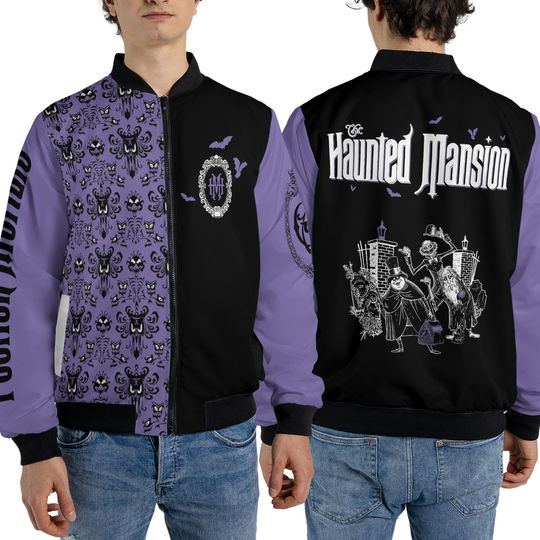 Disney The Nightmare Before Christmas Pumpkin King Fleece Bomber Jacket, Jack Skellington Streetwear Jacket