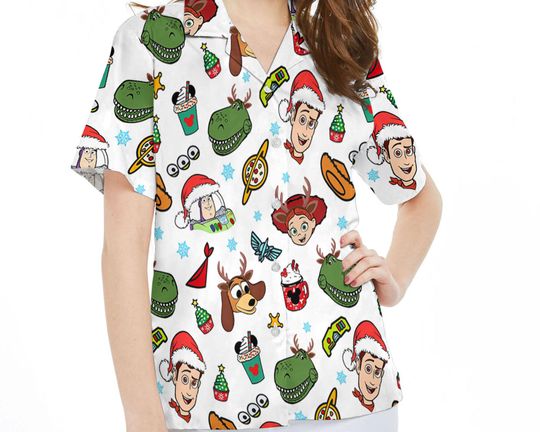 Retro Disney Toy Story Hawaiian Shirt, Woody Buzz Lightyear Hawaii Shirt, Mickey's Very Merry Christmas Party