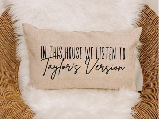 Taylors Version Pillow | Throw Pillow | Lumbar Pillow Cover | Reversible pillow