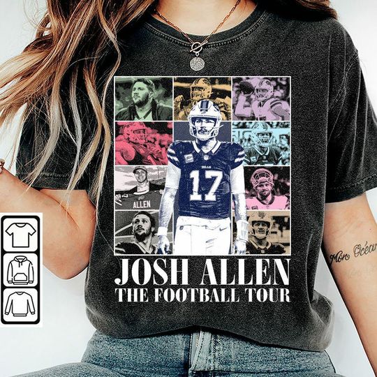 Josh Allen Shirt, Football American Graphic Eras Tour Vintage
