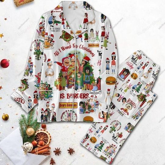 Bob's Burgers Christmas Pajamas, Bob Belcher Shirt, Belcher Family Holiday Pajamas, Bobby Hill Movie Pajamas