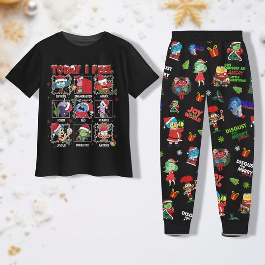 Disney Inside Out 2 Pant Pajamas, Today I Feeling Pixar Inside Out Shirt