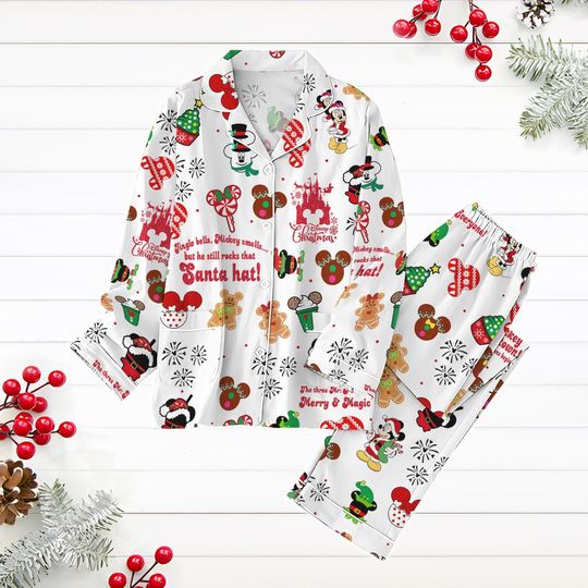 Disney Gingerbread Castle Pajamas Set, Christmas Castle Shirt