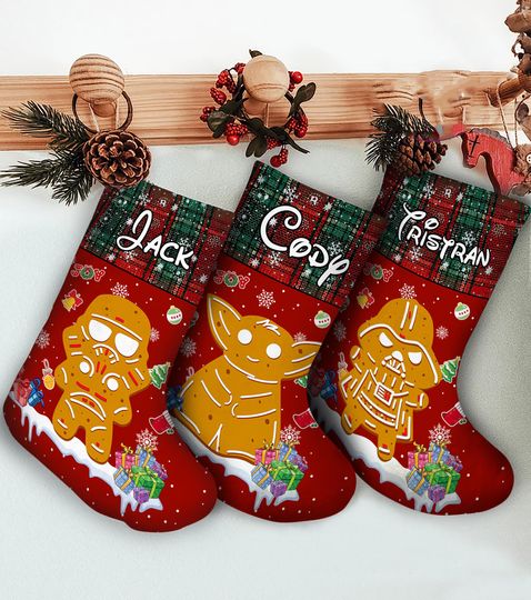 Personalized Disney Star War Gingerbread Christmas Stocking