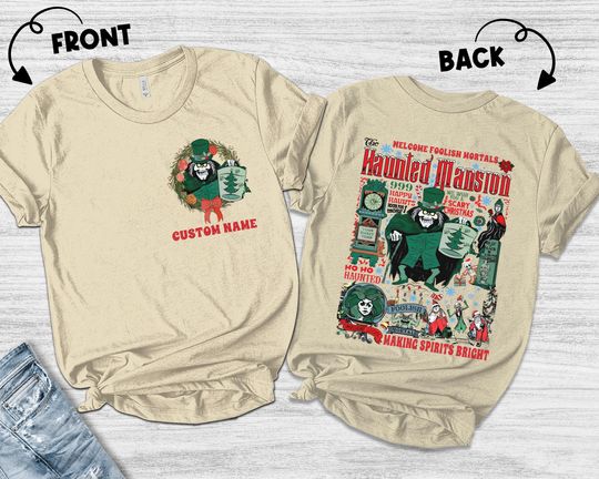 Retro Disney Haunted Mansion Christmas Shirt, Mickey & Friends Christmas, Merry Xmas