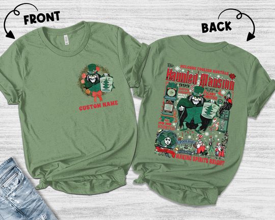 Retro Disney Haunted Mansion Christmas Shirt, Mickey & Friends Christmas