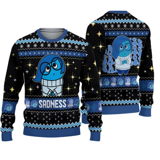 Inside Out Sadness Ugly Sweater, Inside Out 2 Shirt, Disney Inside Out