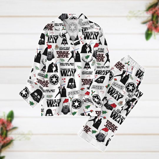 Christmas Darth Vader Pajamas, Galaxy's Edge Pajamas Set, Disney Star Wars