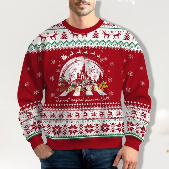 Disney Mickey and Friends Christmas Sweater, Kids Disney Ugly Sweater