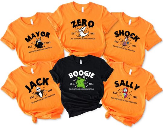 Nightmare Before Christmas Disney Halloween Shirt, Jack Skellington Sally Halloween Shirt, Oogie Boogie Shirt, Mickeys Scary Party Shirt