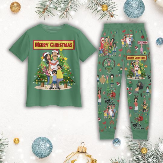 Bobs Burgers Pajamas Set, Bobs Burgers Christmas Pajamas