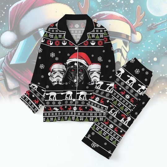 Valhalla-la Darth Vader Christmas Pajamas, Disney Star Wars Shirt, Stormtrooper Holiday Pajamas