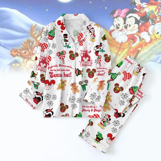 Disney Mickey Christmas Pajamas, Mickey Gingerbread Shirt, Disneyland Holiday Pajamas, Magic Kingdom Shirt
