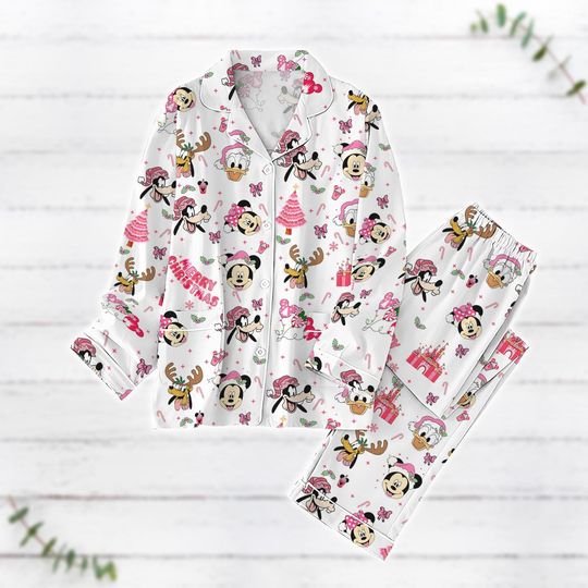 Mickey And Friends Pajamas Set, Disney Pajamas, Christmas Pajamas