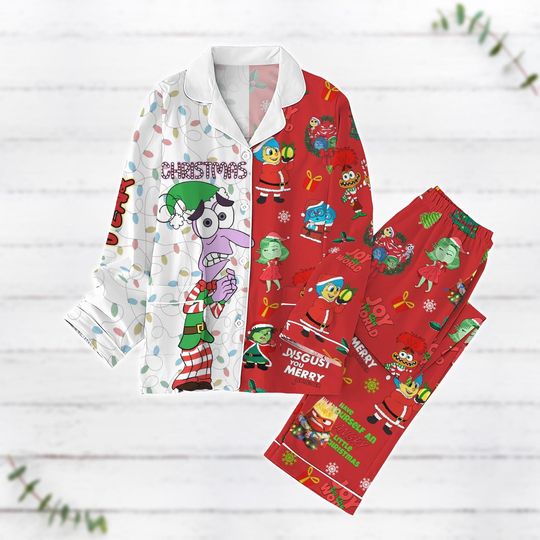 Fear Inside Out Christmas Pajamas, Disney Pajamas Set