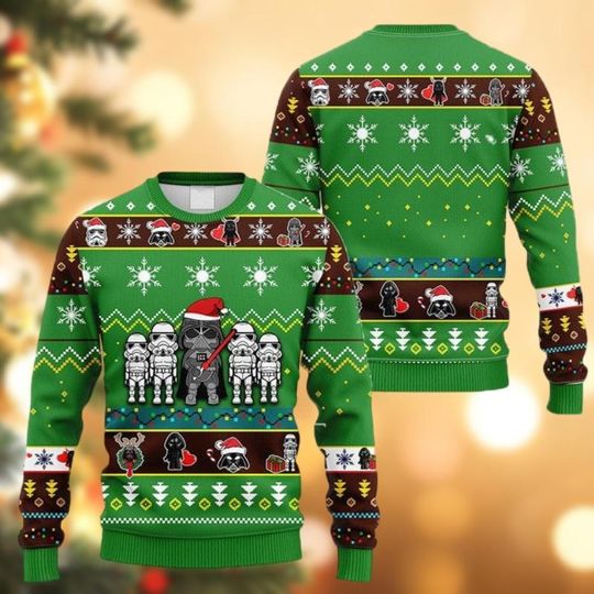 Darth Vader Stormtrooper Ugly Christmas Sweater, Disney Movie Ugly Sweatshirt