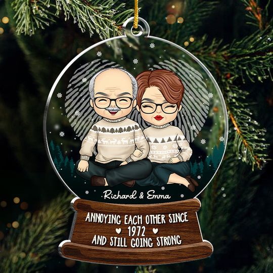 Annoying Each Other Since Years & Still Going Strong - Personalized Acrylic Christmas Ornament - Gift For Couple, Anniversary, Engagement, Wedding, Marriage Gift