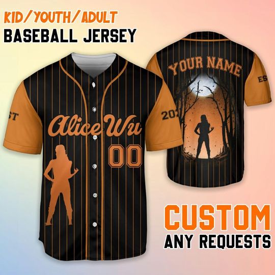 Custom Agatha All Along Agatha Alice Wu Baseball Jersey, Disney Agatha