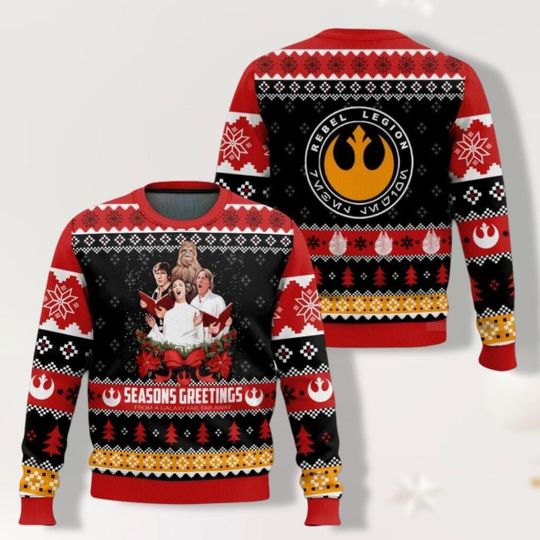 Star Wars Christmas Ugly Sweater, Seasons Greetings Christmas Sweater, Disneyland Sweater