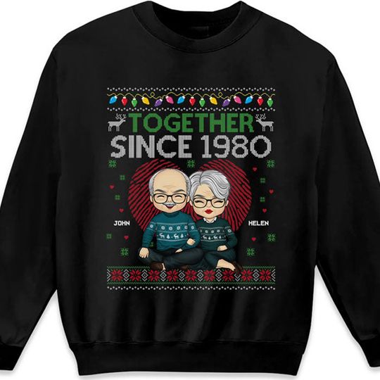 We've Been Together Since That Year - Couple Personalized Unisex Sweatshirt - Christmas Gift For Husband Wife, Anniversary