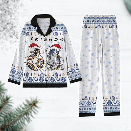 Star Wars R2d2 & Bb8 Christmas Pajamas, Disney Santa Xmas Pajamas, Disneyworld , Disneyland Xmas Shirt