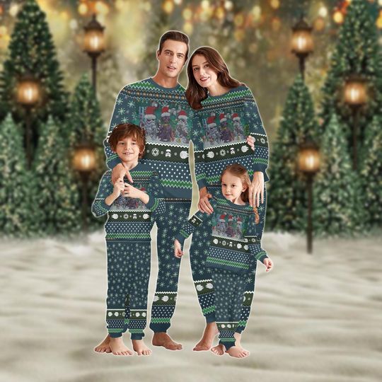 Family Matching Christmas Pajamas, Darth Vader Santa Pajamas Set, Disney Xmas Pajamas
